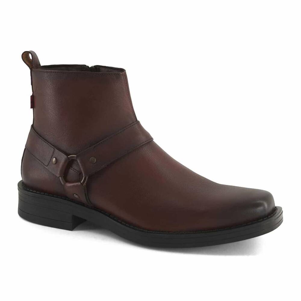 NEW ANDREA men's leather low boot in brown